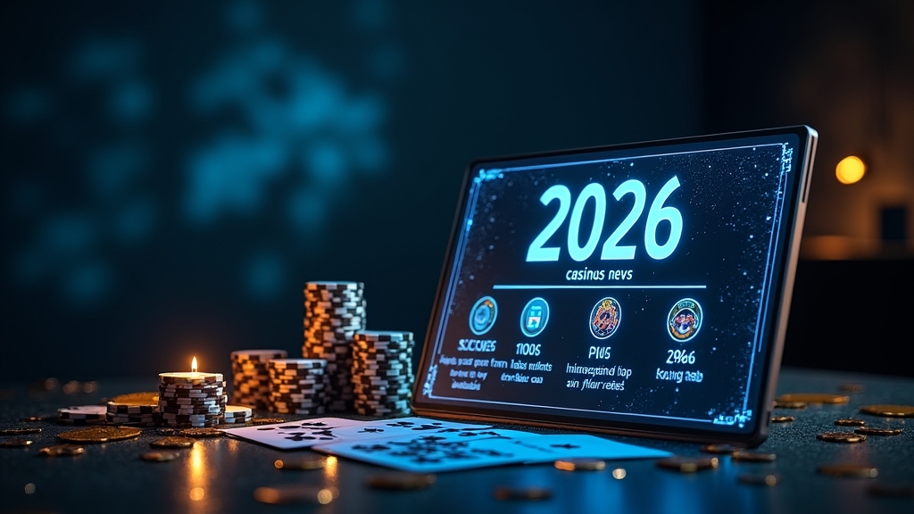 Painel com ofertas de bónus de 2026 e critérios de elegibilidade num ambiente de casino
