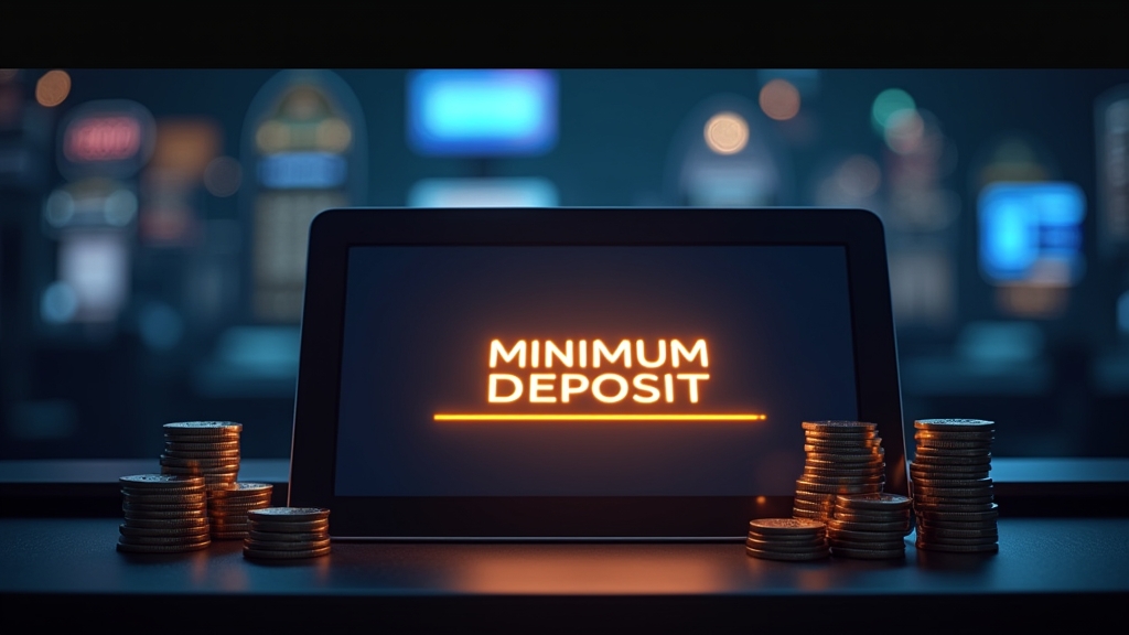 Ecrã de depósito com valor mínimo destacado no caixa